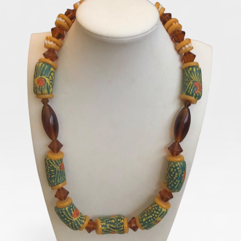 African Trade Bead-Style Necklace